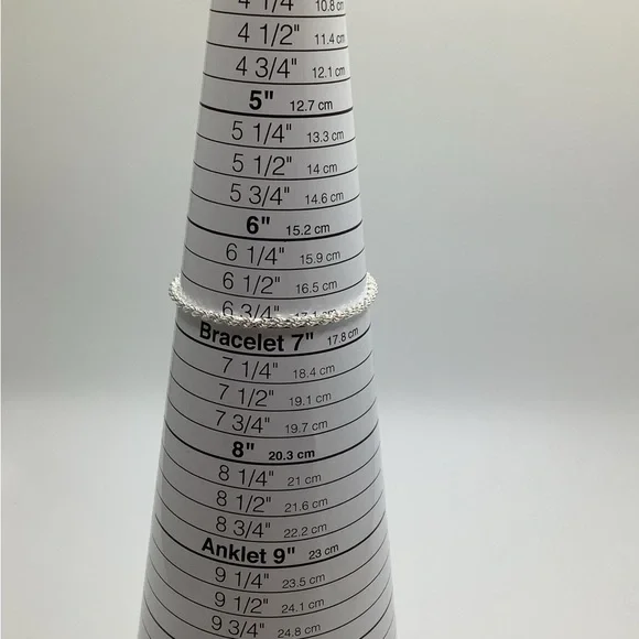 925 Italy 6.75 Inch Rope Bracelet New Without Tag - Picture 6 of 9